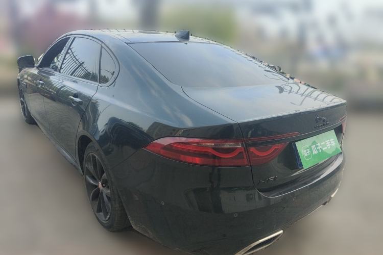 Used Jaguar XFL 2021 XFL 2.0T P250 All-Wheel-Drive Shimmering Black Sport Edition Rear Left 45 Deg