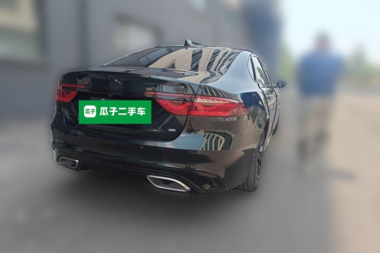 Used Jaguar XFL 2021 XFL 2.0T P250 All-Wheel-Drive Shimmering Black Sport Edition Rear Right 45 Deg