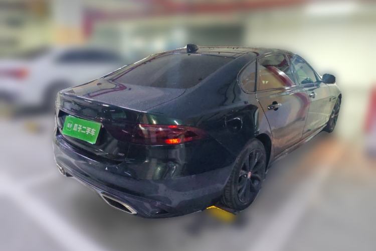 Used Jaguar XFL 2021 XFL 2.0T P250 All-Wheel-Drive Shimmering Black Sport Edition Rear Right 45 Deg