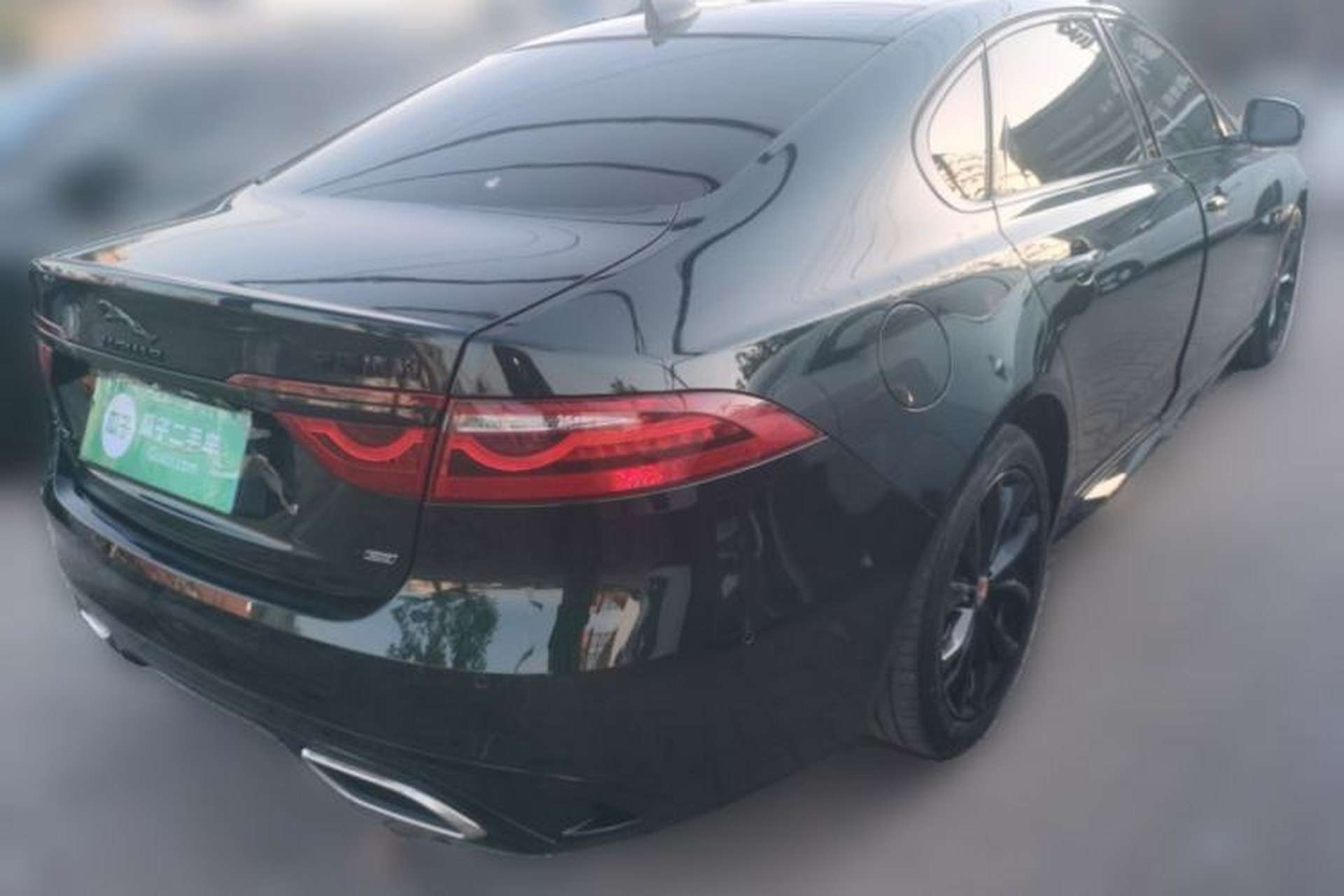 Used Jaguar XFL 2021 XFL 2.0T P250 All-Wheel-Drive Shimmering Black Sport Edition Rear Right 45 Deg