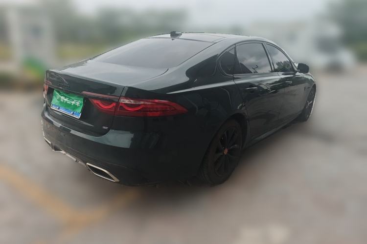 Used Jaguar XFL 2021 XFL 2.0T P250 All-Wheel-Drive Shimmering Black Sport Edition Rear Right 45 Deg