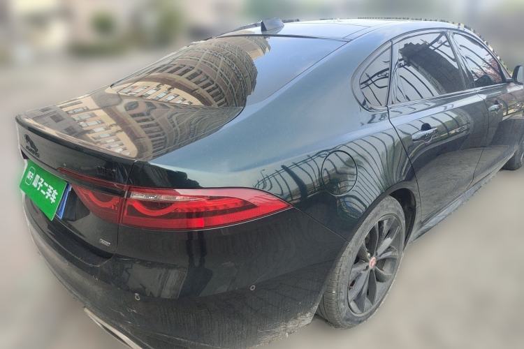 Used Jaguar XFL 2021 XFL 2.0T P250 All-Wheel-Drive Shimmering Black Sport Edition Rear Right 45 Deg