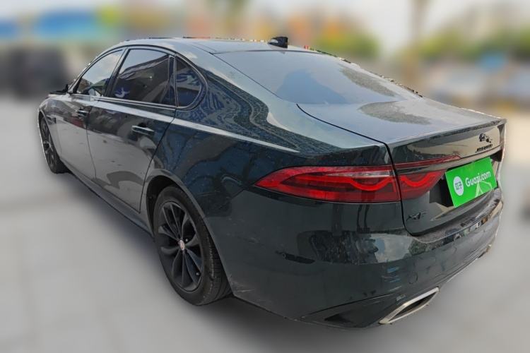 Used Jaguar XFL 2021 XFL 2.0T P250 All-Wheel-Drive Shimmering Black Sport Edition Rear Left 45 Deg
