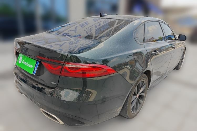 Used Jaguar XFL 2021 XFL 2.0T P250 All-Wheel-Drive Shimmering Black Sport Edition Rear Right 45 Deg