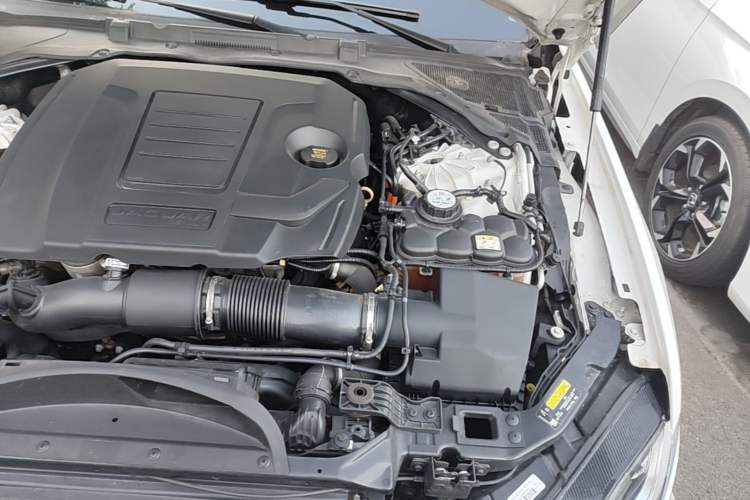Used Jaguar XFL 2021 XFL 2.0T P250 All-Wheel-Drive Shimmering Black Sport Edition Engine Bay Left