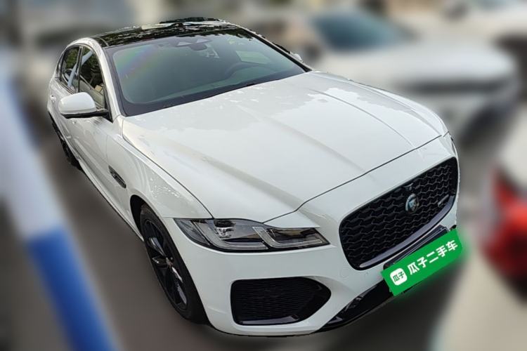 Used Jaguar XFL 2021 XFL 2.0T P250 All-Wheel-Drive Shimmering Black Sport Edition Front Right 45 Deg