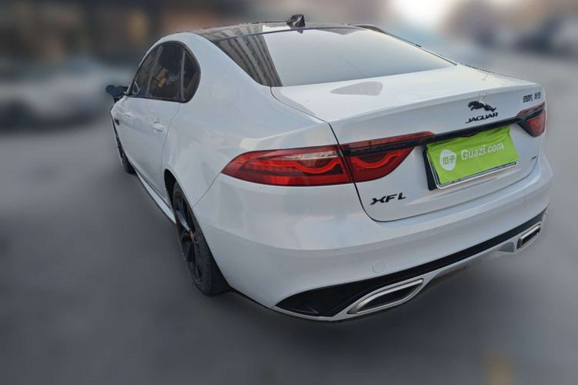 Used Jaguar XFL 2021 XFL 2.0T P250 All-Wheel-Drive Shimmering Black Sport Edition Rear Left 45 Deg