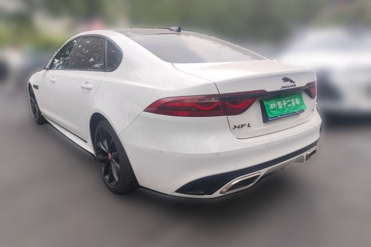 Used Jaguar XFL 2021 XFL 2.0T P250 All-Wheel-Drive Shimmering Black Sport Edition Rear Left 45 Deg
