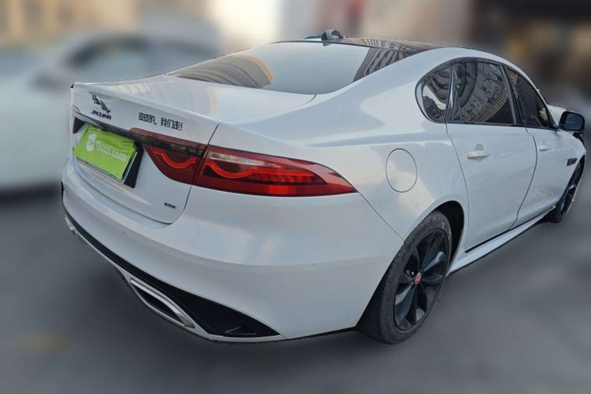 Used Jaguar XFL 2021 XFL 2.0T P250 All-Wheel-Drive Shimmering Black Sport Edition Rear Right 45 Deg