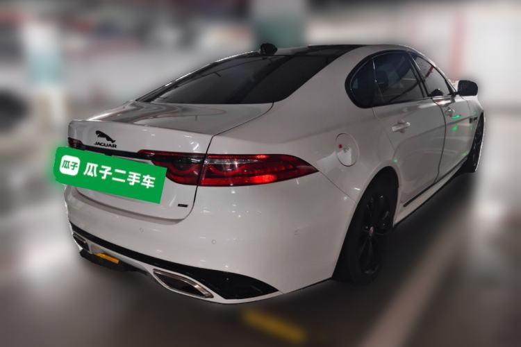 Used Jaguar XFL 2021 XFL 2.0T P250 All-Wheel-Drive Shimmering Black Sport Edition Rear Right 45 Deg