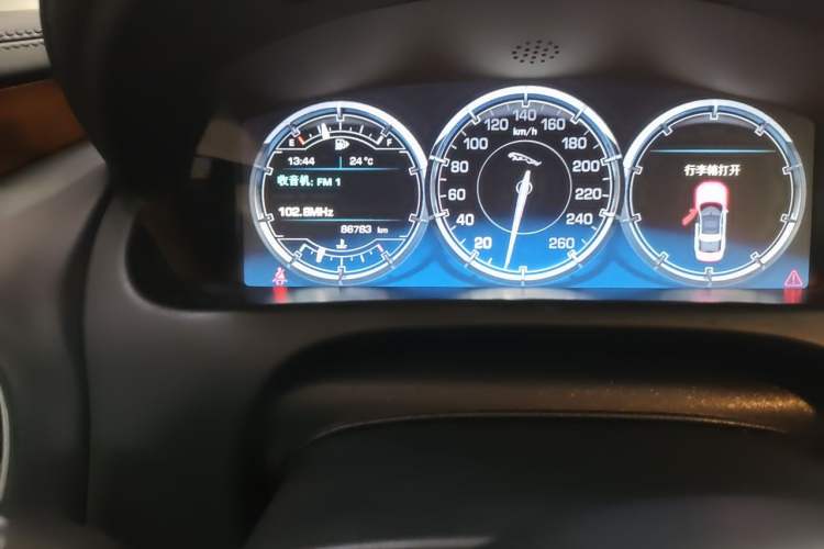 Used Jaguar XJ 2013 XJL 2.0T Elegance Business Edition Odometer Close Up