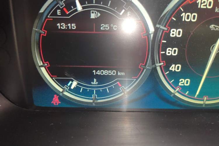 Used Jaguar XJ 2015 XJL 2.0T Elegance Business 80th Anniversary Limited Edition Odometer Close Up