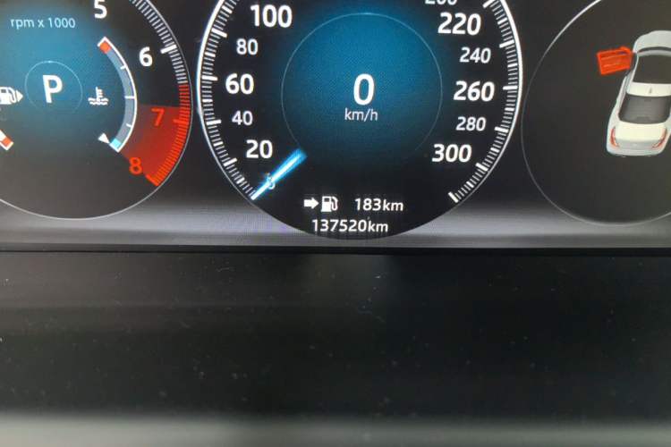 Used Jaguar XJ 2016 XJL 3.0 SC Two-Wheel Drive Prestige Business Edition Odometer Close Up