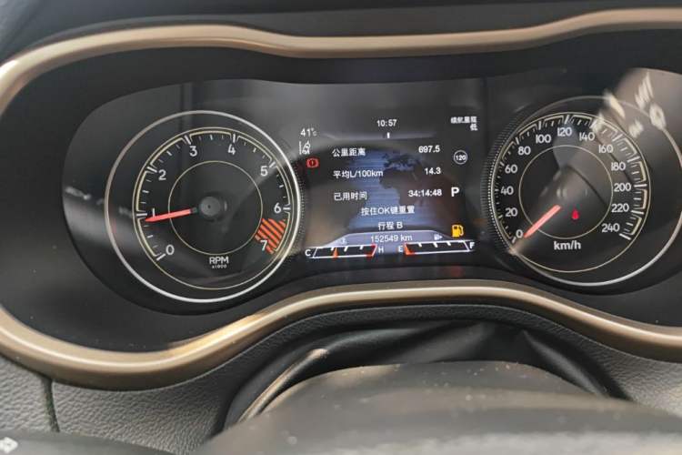 Used Jeep Cherokee 2014 2.4L Luxury Edition Odometer Close Up