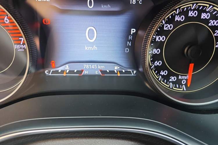 Used Jeep Cherokee 2020 2.0T Four-Wheel Drive Elite Edition Odometer Close Up