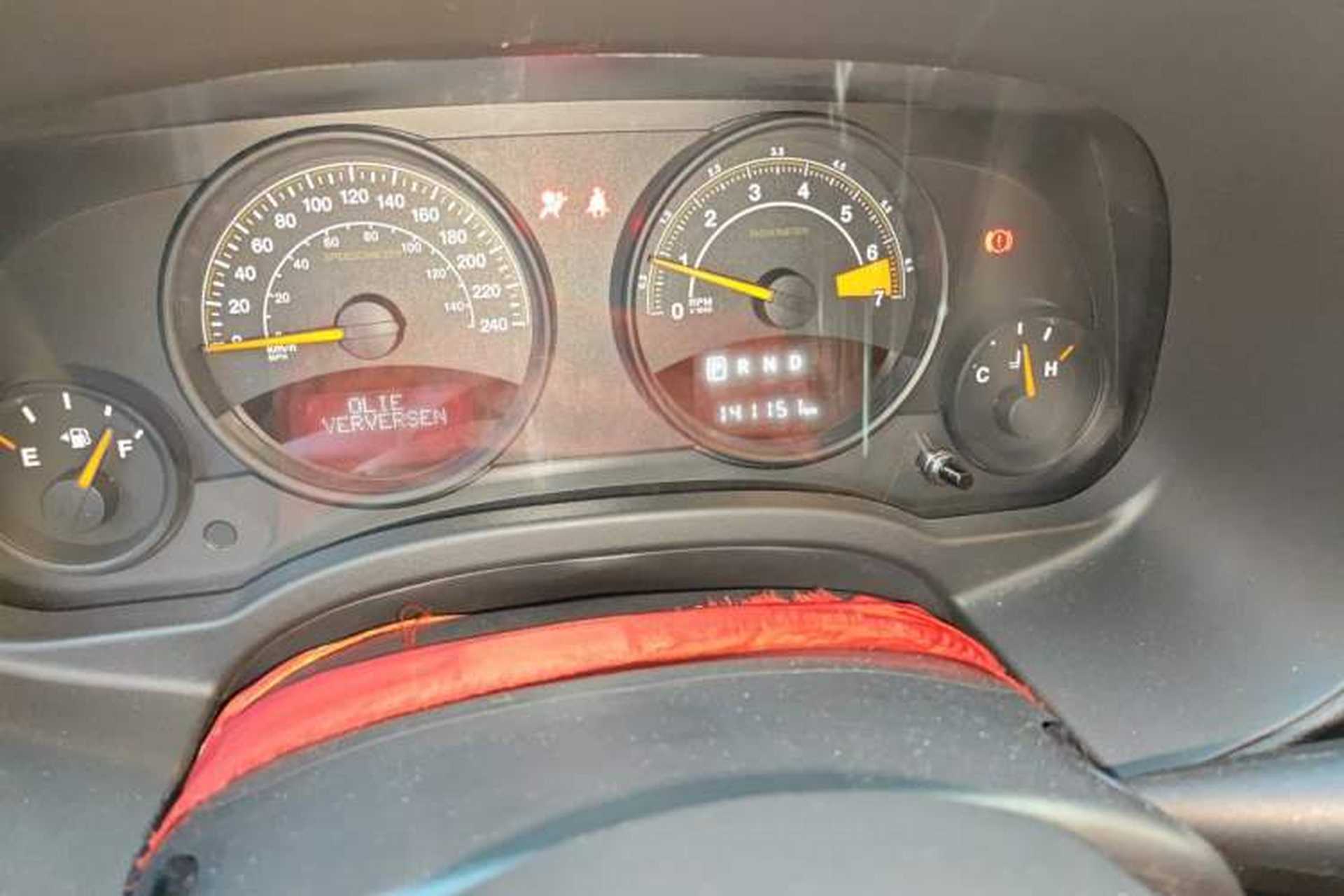 Used Jeep Compass 2014 2.0L two-wheel drive sport version Odometer Close Up