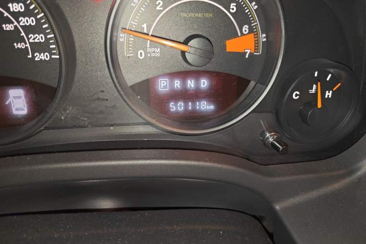 Used Jeep Compass 2015 2.0L two-wheel drive sport version Odometer Close Up