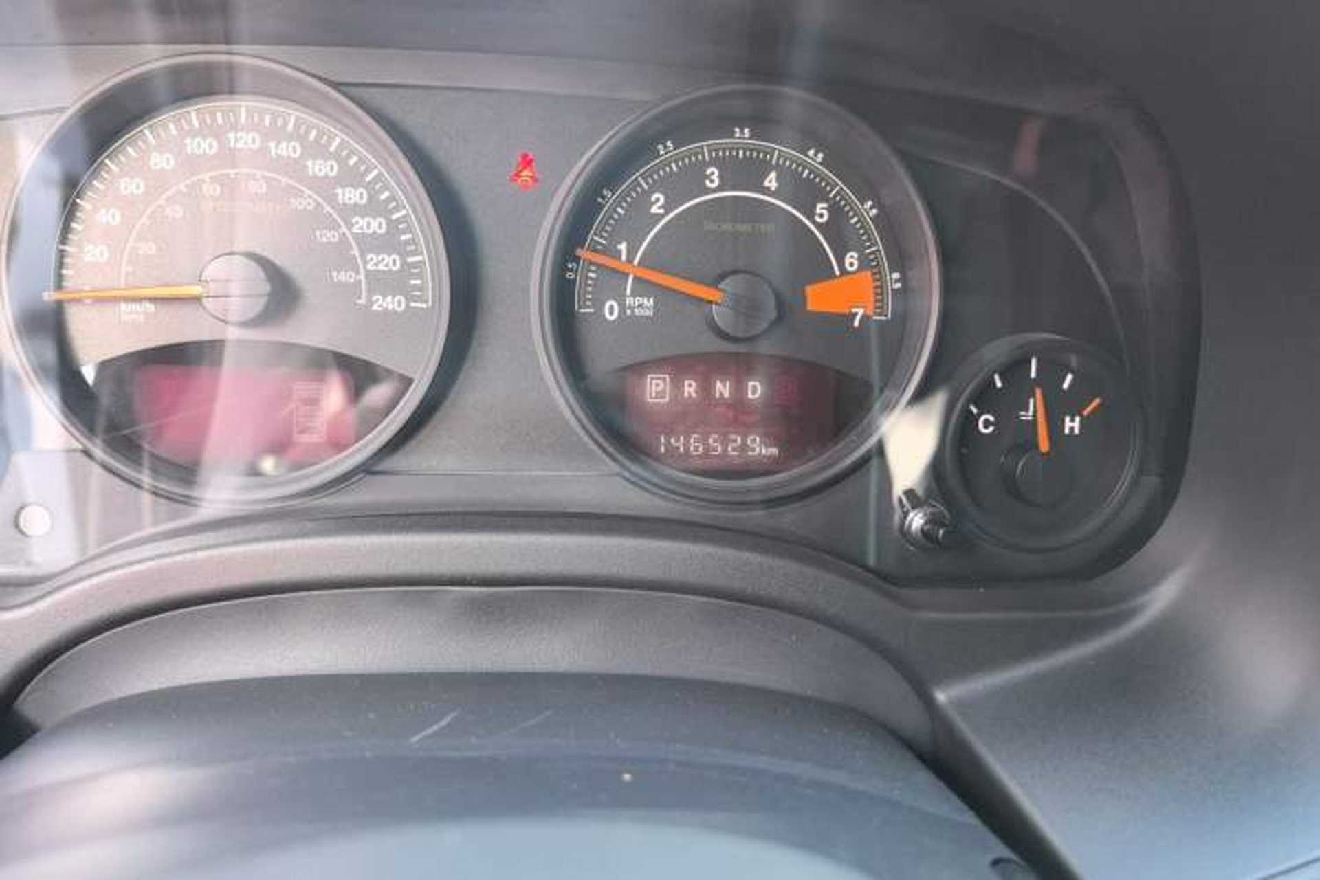 Used Jeep Compass 2015 2.0L two-wheel drive sport version Odometer Close Up