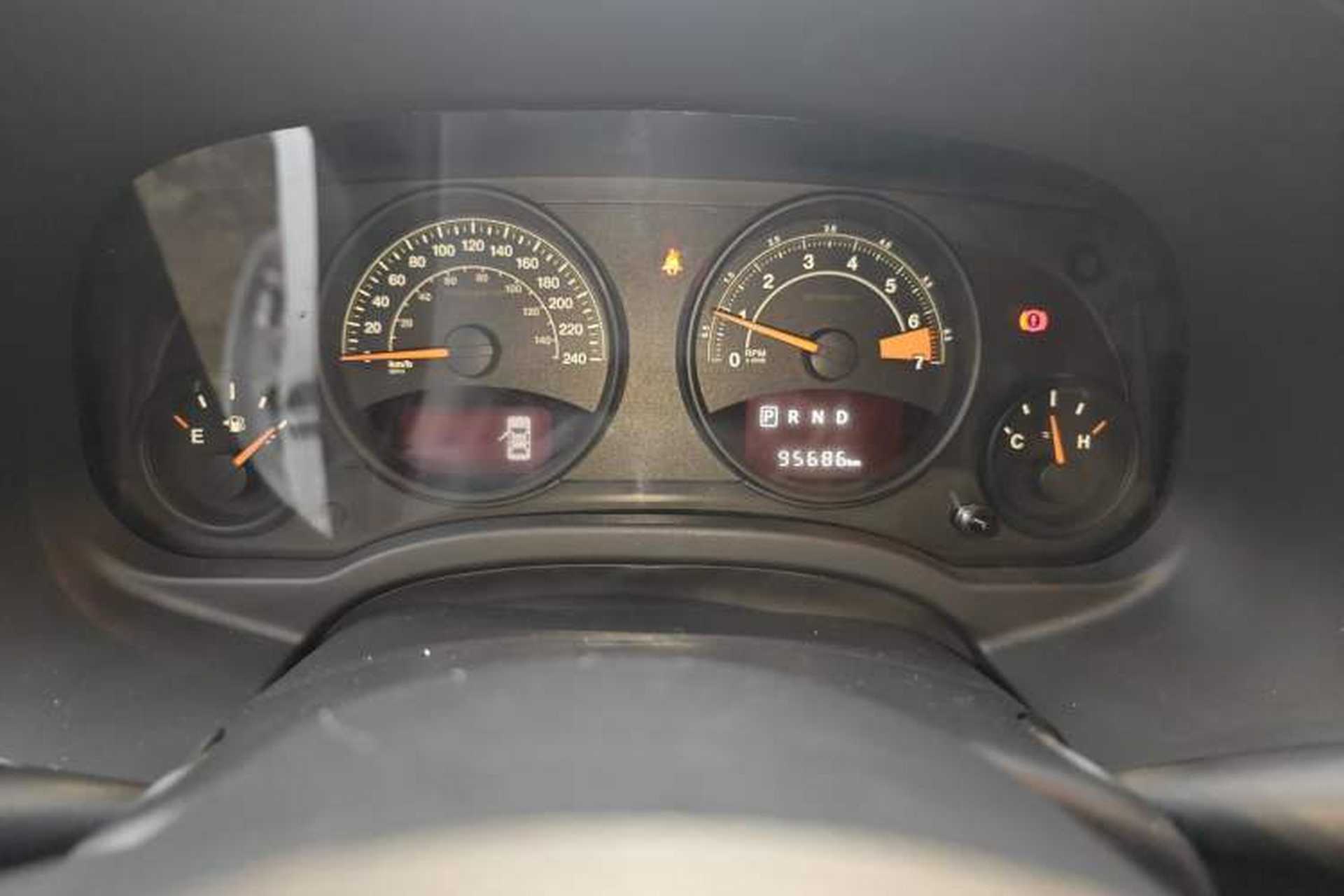 Used Jeep Compass 2015 2.0L two-wheel drive sport version Odometer Close Up