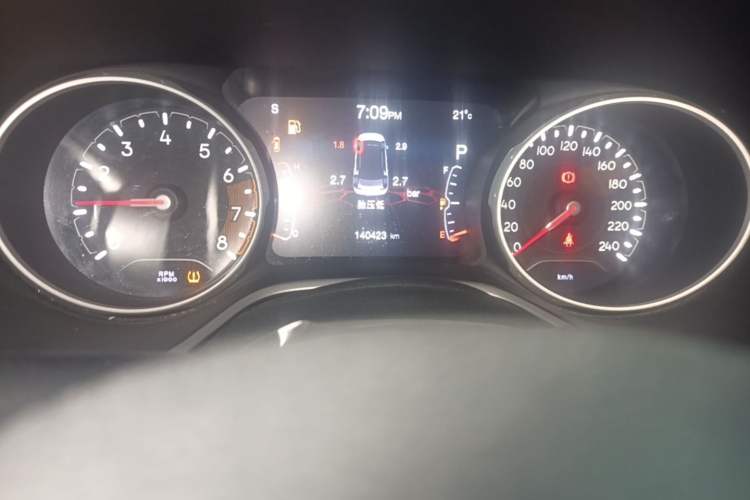 Used Jeep Compass 2017 200T Automatic Family Edition Odometer Close Up