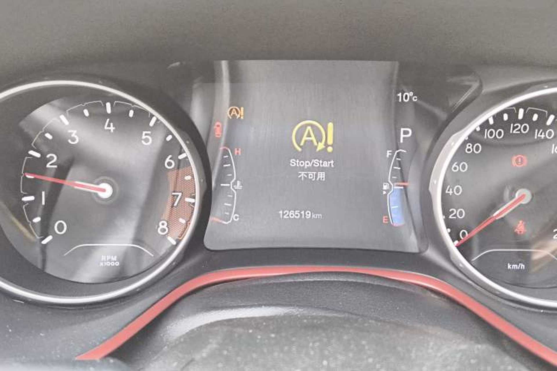 Used Jeep Compass 2017 200TS Automatic High-Performance All-Wheel Drive Edition Odometer Close Up
