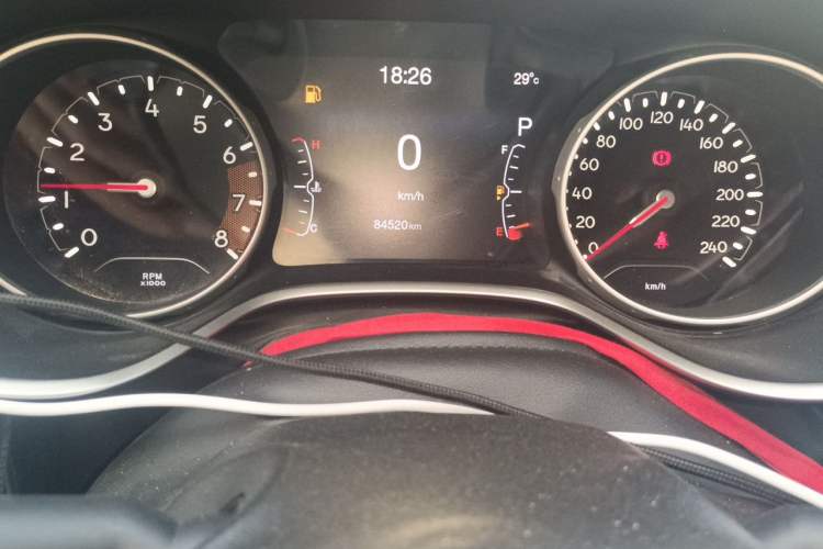 Used Jeep Compass 2017 200T Automatic Family Edition Odometer Close Up