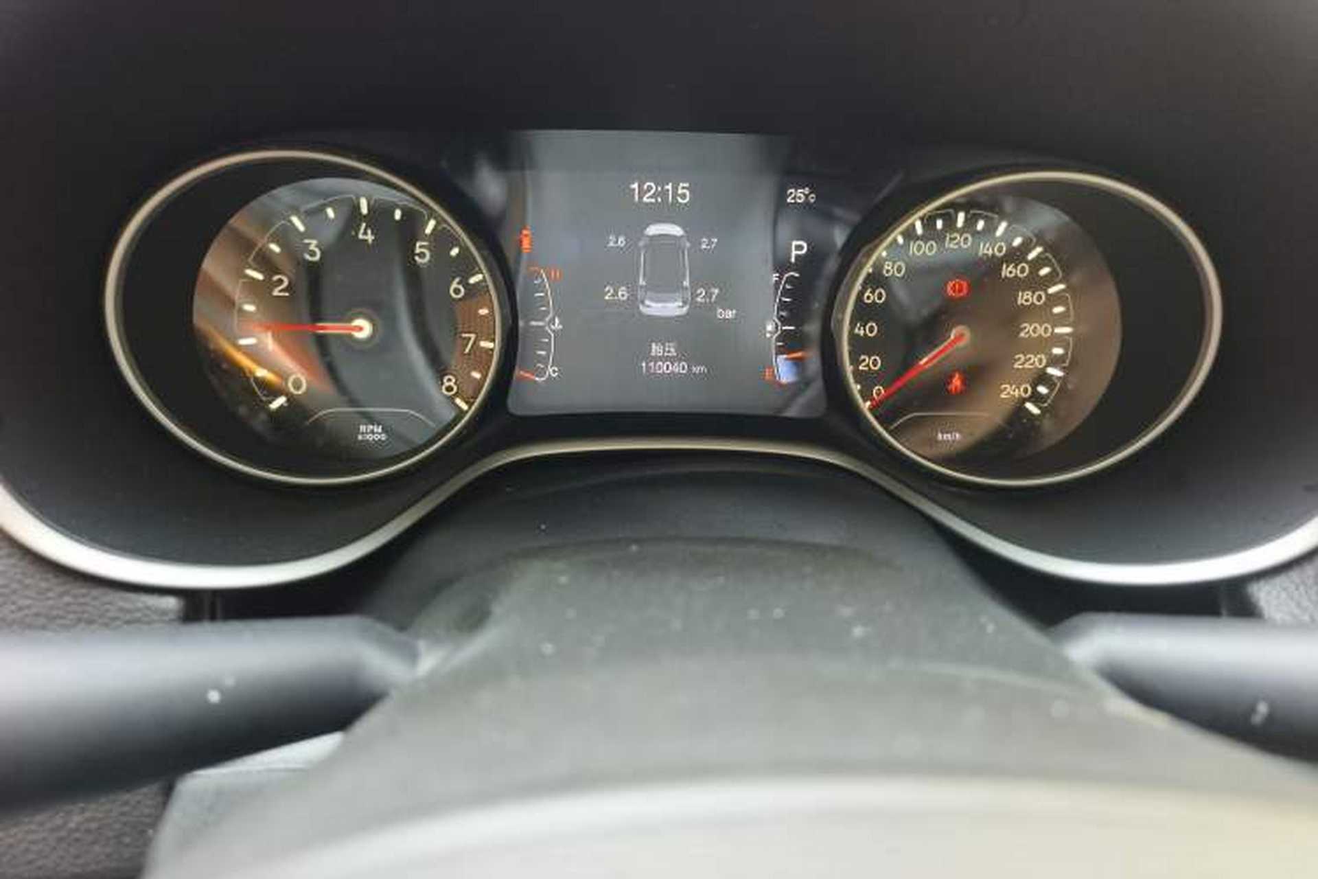 Used Jeep Compass 2017 200T Automatic Family Edition Odometer Close Up
