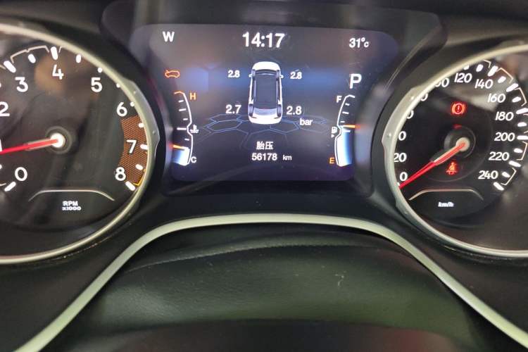 Used Jeep Compass 2017 200T Automatic Family Edition Odometer Close Up