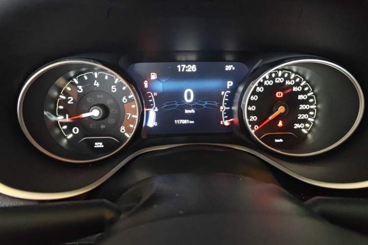 Used Jeep Compass 2017 200T Automatic Family Edition Odometer Close Up