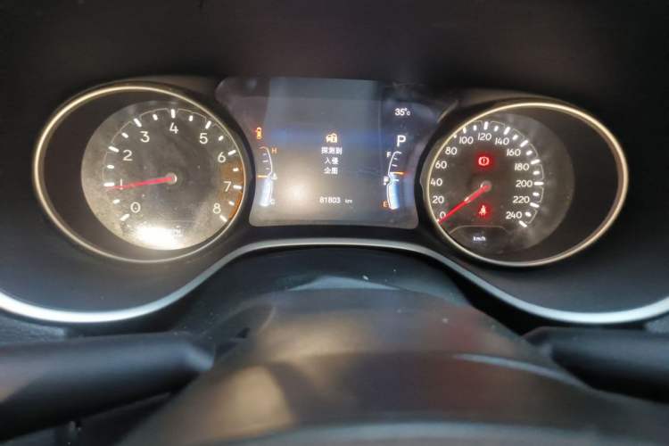 Used Jeep Compass 2017 200T Automatic Family Edition Odometer Close Up