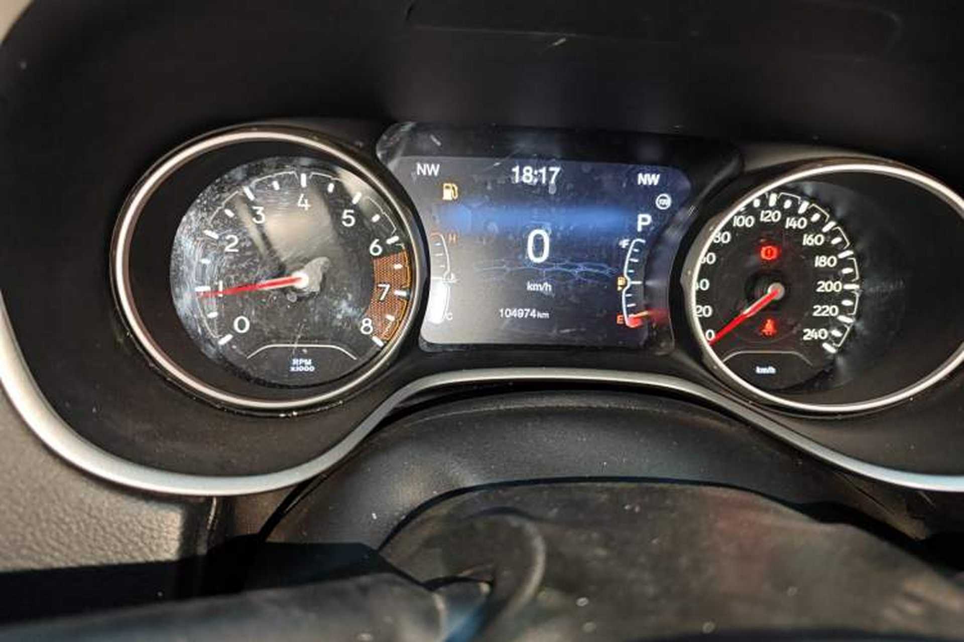 Used Jeep Compass 2017 200T Automatic Family Edition Odometer Close Up
