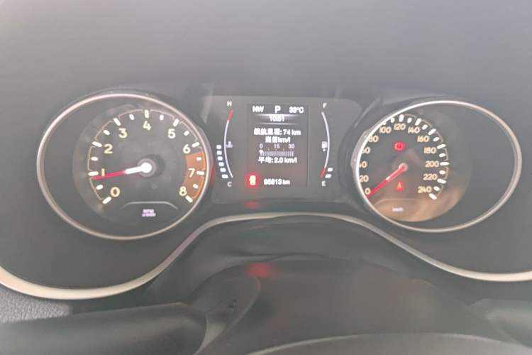 Used Jeep Compass 2017 200T Automatic Enjoyment Version Odometer Close Up