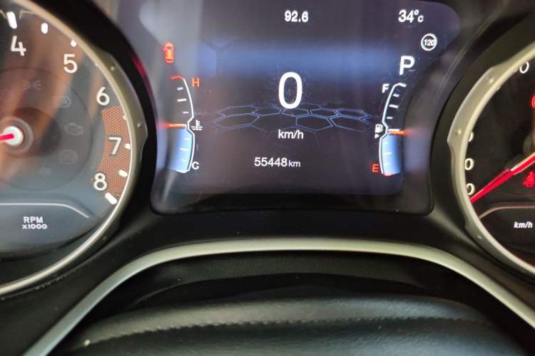 Used Jeep Compass 2017 200T Automatic Family Edition Odometer Close Up