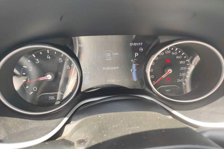 Used Jeep Compass 2017 200T Automatic Family Edition Odometer Close Up