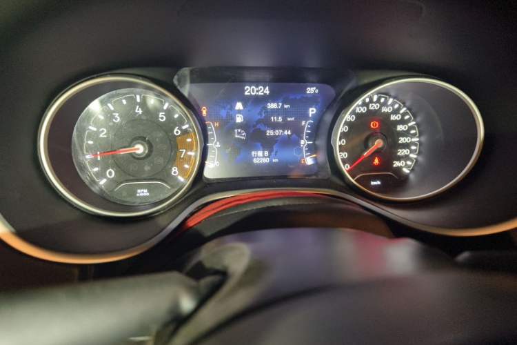 Used Jeep Compass 2017 200T Automatic Family Edition Odometer Close Up