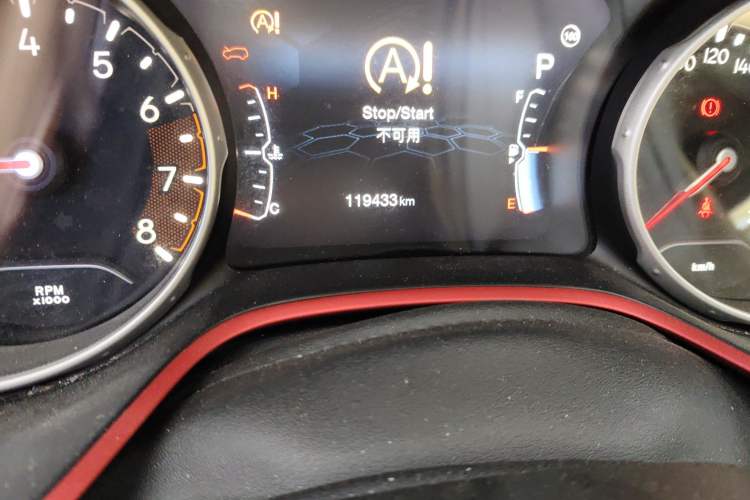 Used Jeep Compass 2017 200TS Automatic High-Performance All-Wheel Drive Edition Odometer Close Up