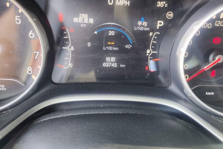 Used Jeep Compass 2017 200T Automatic Family Edition Odometer Close Up