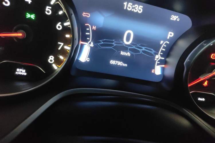 Used Jeep Compass 2017 200T Automatic Prestige Edition Odometer Close Up