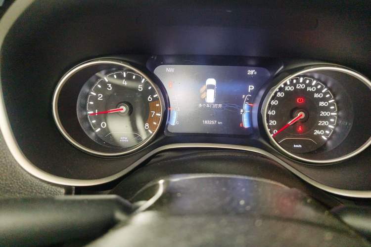 Used Jeep Compass 2017 200T Automatic Family Edition Odometer Close Up