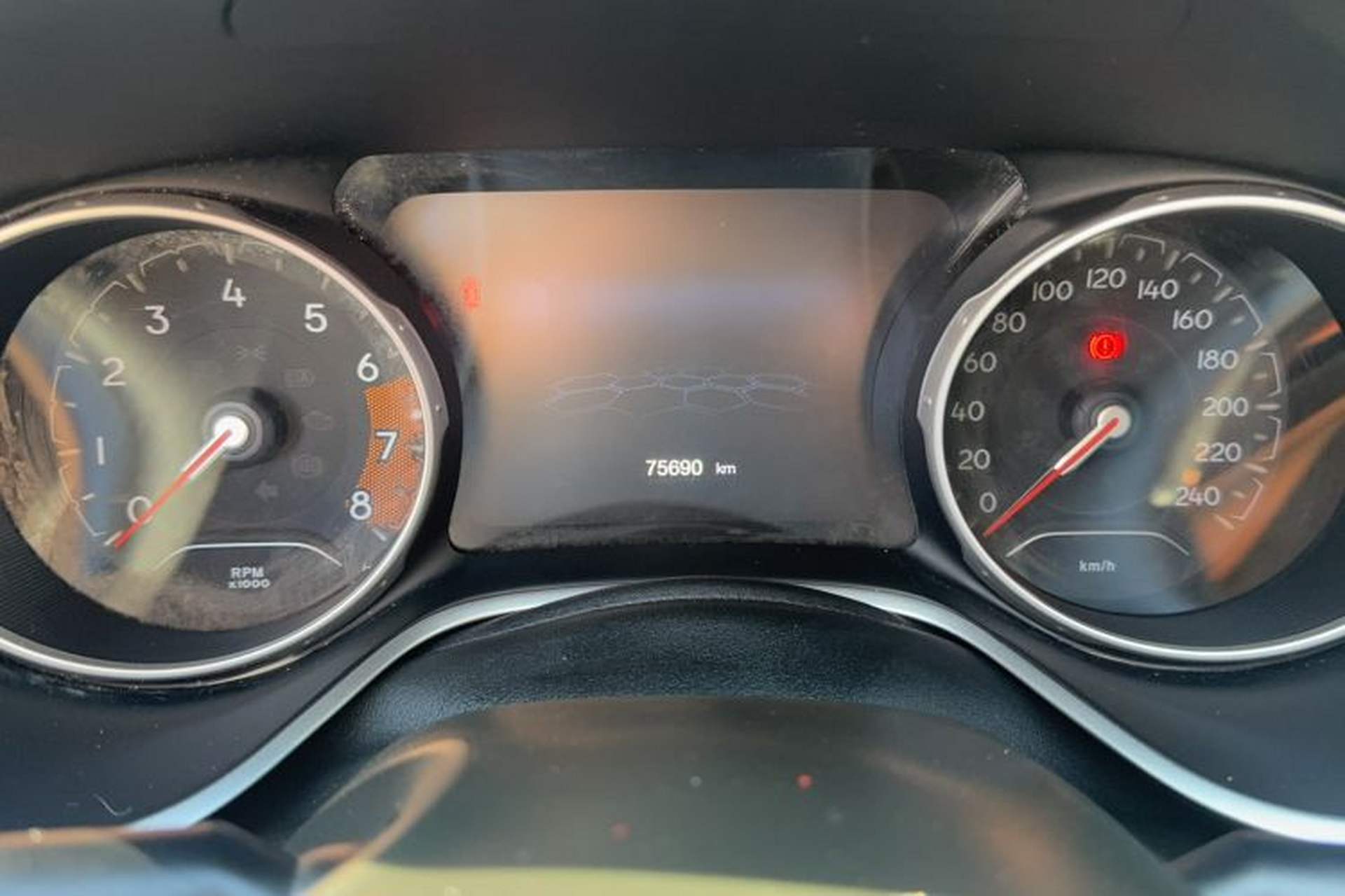 Used Jeep Compass 2017 200T Automatic Family Edition Odometer Close Up