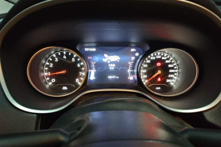 Used Jeep Compass 2017 200T Automatic Family Edition Odometer Close Up
