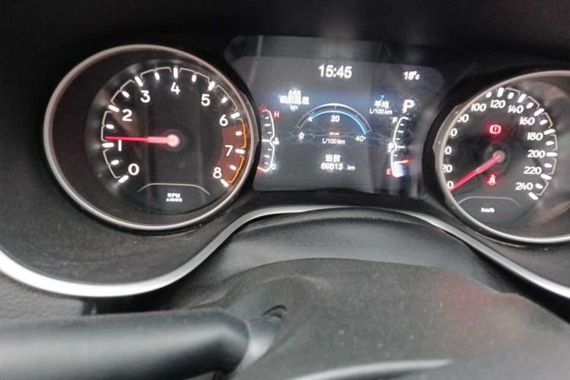 Used Jeep Compass 2017 200T Automatic Family Edition Odometer Close Up