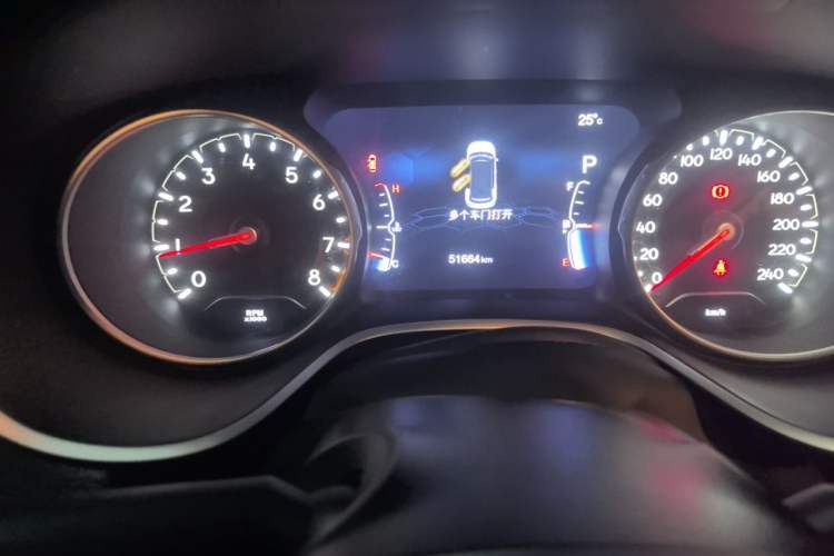 Used Jeep Compass 2017 200T Automatic Family Edition Odometer Close Up