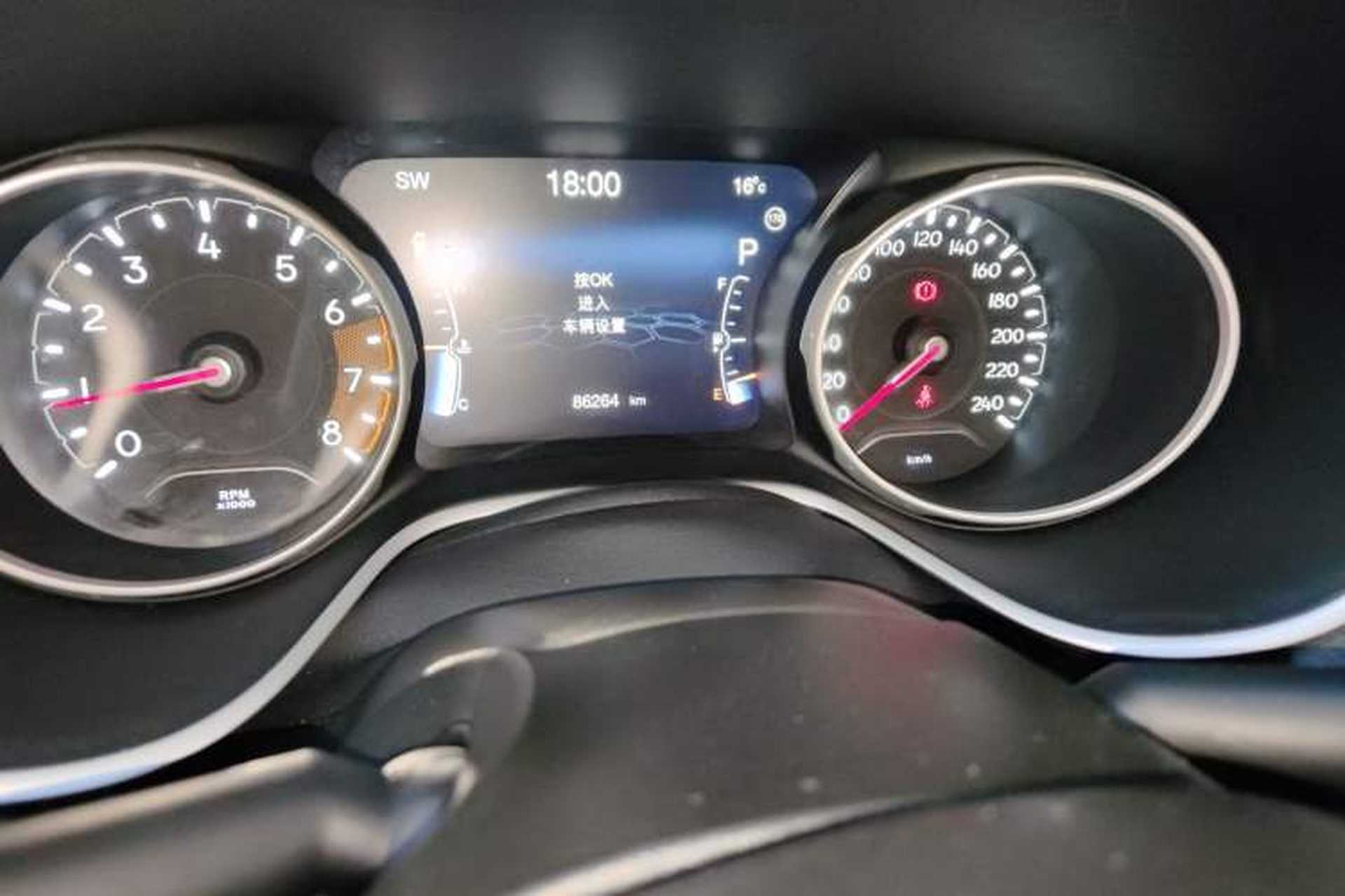 Used Jeep Compass 2017 200T Automatic Family Edition Odometer Close Up