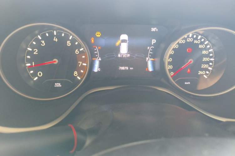 Used Jeep Compass 2017 200T Automatic Family Edition Odometer Close Up