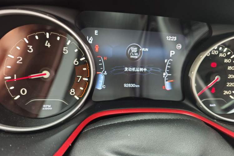 Used Jeep Compass 2017 200TS Automatic High-Performance All-Wheel Drive Edition Odometer Close Up