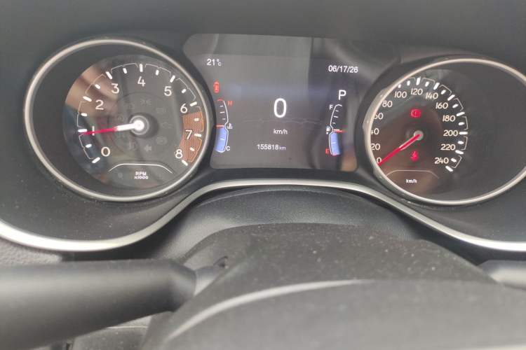 Used Jeep Compass 2017 200T Automatic Family Edition Odometer Close Up
