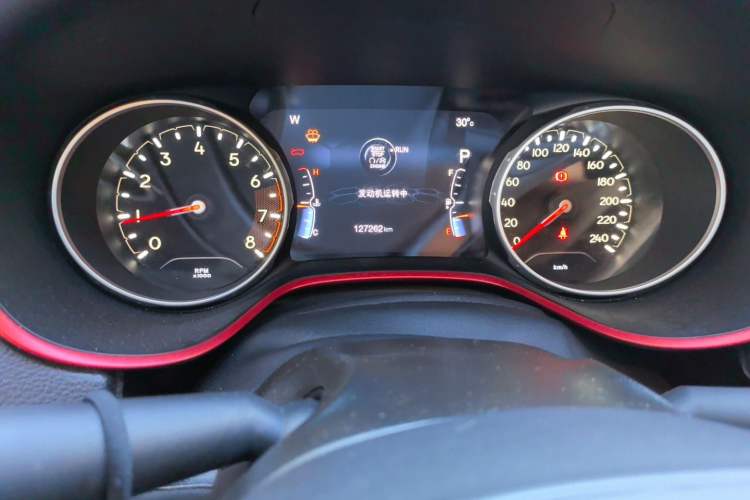 Used Jeep Compass 2017 200TS Automatic High-Performance All-Wheel Drive Edition Odometer Close Up