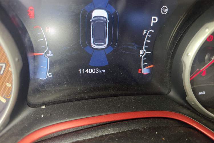 Used Jeep Compass 2017 200TS Automatic High-Performance All-Wheel Drive Edition Odometer Close Up