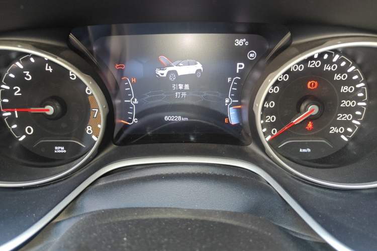Used Jeep Compass 2017 200T Automatic Prestige Edition Odometer Close Up